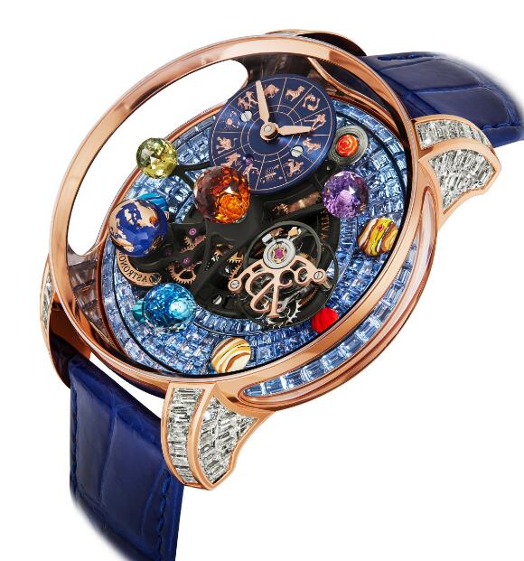 Buy Jacob & Co Astronomia Solar Baguette Icy Blue Sapphires AS910.40.BD.UB.ABALA Replica watch